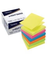 Lyreco premium zigzag viestilaput 75 x 75 mm kesän värit 1 kpl=6 nidettä