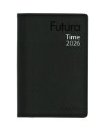 Ajasto futura time 2026 taskukalenteri musta 82 x 128 mm
