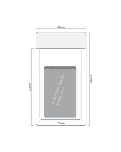 Kynätaskusuoja id-kortille 85x157mm valkoinen pystymalli