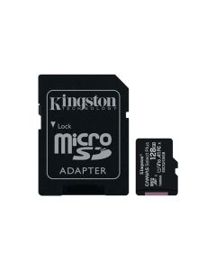 Kingston® canvas select muistikortti microsdxc 128gb adapterilla
