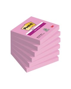 Post-it® super sticky tropical pink viestilappu 76 x 76 mm