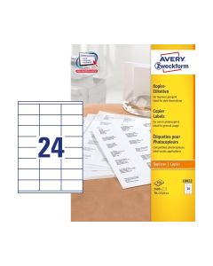 Avery 18022 kopiokonetarra 70 x 33