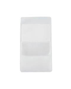 Kynätasku rintataskuun valkoinen + tasku nimikortille 83 x 150mm kirkas
