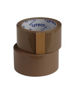 Lyreco pakkausteippi äänetön pp 50mm x 66m ruskea