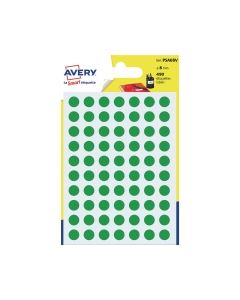 Avery psa08v pyöreä tarra 8mm vihreä