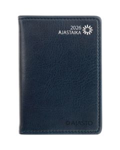 Ajasto ajastaika 2026 taskukalenteri 72 x 102mm tummansininen