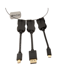 Stoltzen Nyx Adapter Ring Cable 3 4K HDMI => USB-C/DP/MDP adapteri rengas