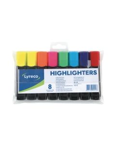 Lyreco korostuskynä värilajitelma 1 kpl=8 kynää