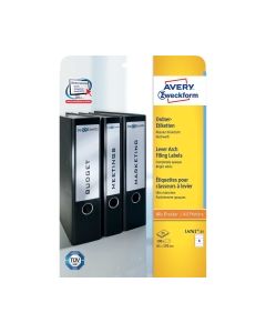 Avery l4761 mappitarra 192 x 61mm valkoinen