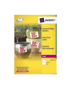 Avery l4775 heavy duty tarra 210 x 297mm 1-osainen valkoinen