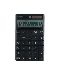 Lyreco pöytälaskin 12 numeron näyttö musta