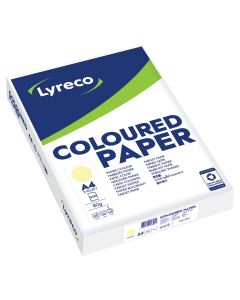 Lyreco väripaperi A4 80g vaaleankeltainen