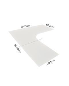 Getupdesk trio pöytälevy 180 x 200cm valkoinen