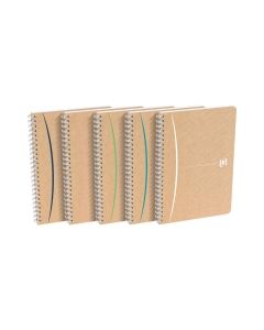 Oxford touareg kierrevihko a5 5x5 viivoitettu värilajitelma