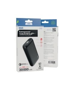Wave extrapower powerbank 20000mah musta