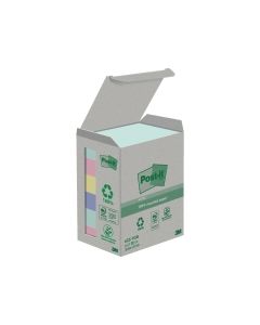 Post-it® viestilappu eko 38 x 51mm värilajitelma, muistilaput, muistilappu, postit laput, tarralappu, muistiinpano väline, 