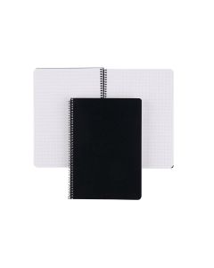 Paperipiste muovikansivihko ruudutettu a5/80 7x7 mm musta