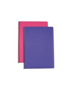 Paperipiste muovikansivihko ruudutettu a4/80 7x7 mm pinkki/liila