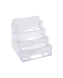 Exacompta käyntikorttiteline 4-osainen kirkas