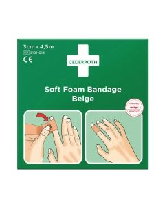 Cederroth 51011018 soft laastari 3cm x 4.5m beige