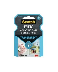Scotch-fix™ kiinnitysteippi kaksipuolinen läpinäkyvä 19mm x 1