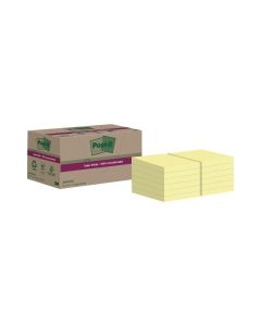 Post-it® super sticky viestilappu eko 47,6 x 47,6 mm keltainen