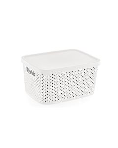 Diamond säilytyskori kannella 13l valkoinen