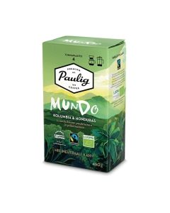 Paulig mundo kolumbia & honduras luomu kahvi suodatinjauhatus tumma paahto 450g