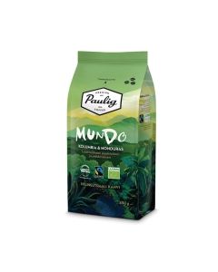 Paulig mundo kolumbia & honduras luomu kahvipapu tumma paahto 450g