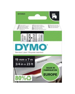 Dymo® nauha D1 19mm x 7m musta/kirkas