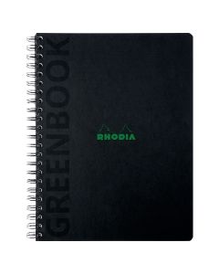 Rhodia greenbook kovakantinen nidottu muistikirja a4+/80 viivoilla + marginaali