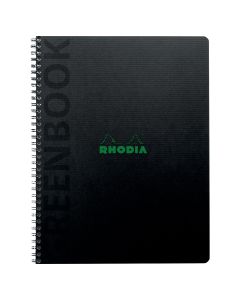 Rhodia greenbook pehmeäkantinen a5+/80 viivoitettu + marginaali