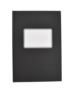 Konttorikirja 82422 b5/288 ruudutettu 7x7mm nidottu kovakantinen musta