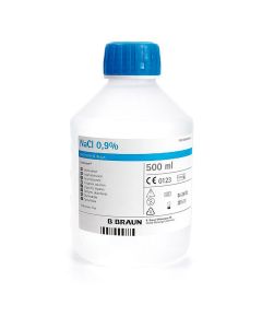 B.Braun NaCl huuhteluneste 0,9% 500ml, 1 kpl=6 huuhtelunestepulloa