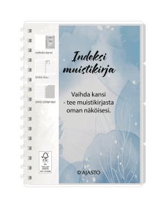 Indeksi muistikirja – Muistikirja – Kannen kuva vaihdettavissa