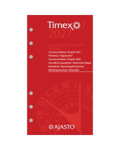 Timex 7 -vuosipaketti – Järjestelmäkalenteri – Kalenteriosa kansiin