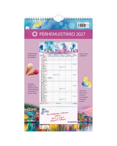 Perhemuistikko – Seinäkalenteri – Perheen aikataulut