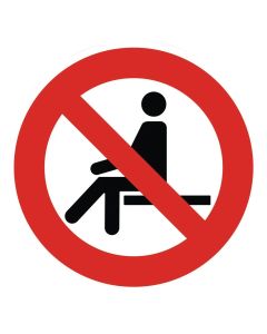Liukuestepintainen PP-merkki Ei istumista 10 cm