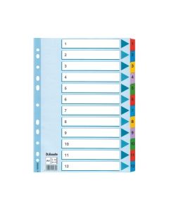 Esselte mylar hakemisto a4 1-12 muovikieli