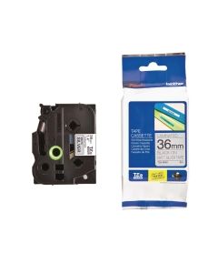 Brother tze-m961 tarranauha 36mm mattametalli musta/hopea