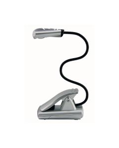 Wedo led-lukuvalo klipsillä hopea