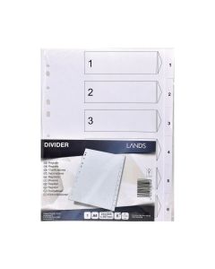 Hakemisto 1-6 a4 kartonki valkoinen