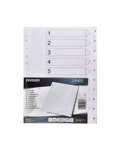 Hakemisto 1-10 A4 kartonki valkoinen