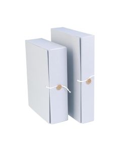 Arkistokotelo a4 6 cm nappi/nauha pysyvään arkistointiin