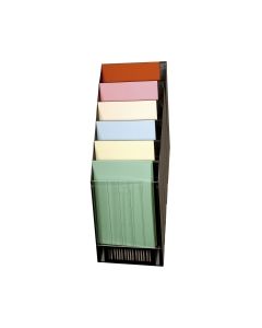 Esiteteline seinämalli A4 pysty 6-osainen musta