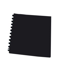 Repäisytaskukansio etutaskulla a4 pp 20 taskua musta