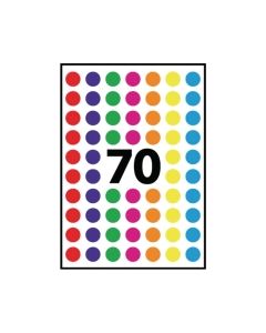 Avery PSA08MX pyöreä tarra 8mm värilajitelma, 1 kpl=420 tarraa