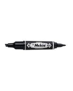 Zebra McKie permanent marker viisto 4-6mm ja pyöreä 1mm kärki musta