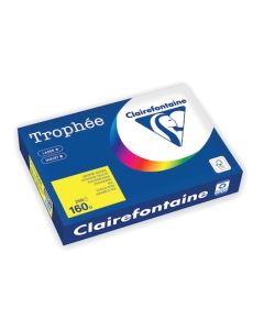 Clairefontaine Trophee 1029 väripaperi A4 160g voimakas kelt, 1kpl=250 arkkia