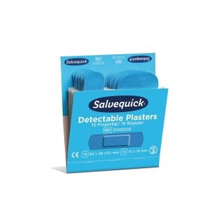 Salvequick 51030126 muovilaastari perus/sormenpää sininen